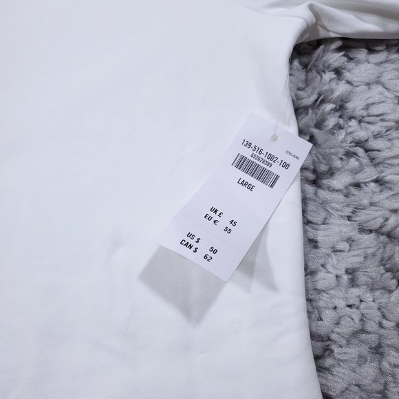 Abercrombie Soft A&F Collection Crew Neck Long Sleeve White Bodysuit Size Large - Picture 3 of 8